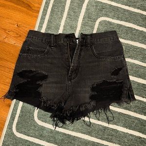 Abercrombie & Fitch Black Denim Shorts 00